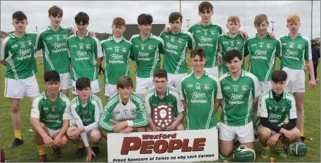  ??  ?? The shield-winning Naomh Eanna Minors.