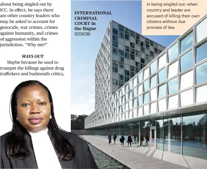  ?? (DEZEEN.COM) (MONITOR.CO.UG) ?? INTERNATIO­NAL CRIMINAL COURT in the Hague ICC PROSECUTOR FATOU BENSOUDA