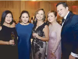  ??  ?? (From left) Bea Tenchavez, Carmen Lhuillier, Angelique Miranda, Jacqueline Hess and Gerardo Pablo.