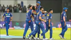  ?? FILE PHOTO ?? Lucknow Super Giants’ players during an IPL match