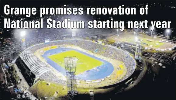  ?? ?? Sports Minister Olivia “Babsy” Grange expects the National Stadium upgrade to begin in 2025, with hopes of completion for 2028.