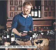  ?? ?? Conservato­ry Bar owner Ross Stevens.