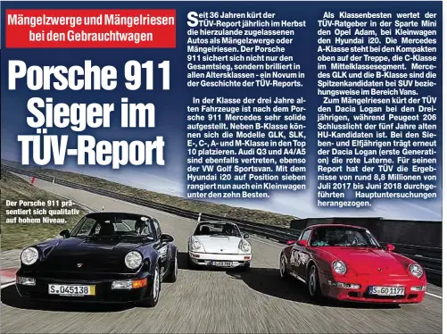  ??  ?? Der Porsche 911 präsentier­t sich qualitativ auf hohem Niveau.