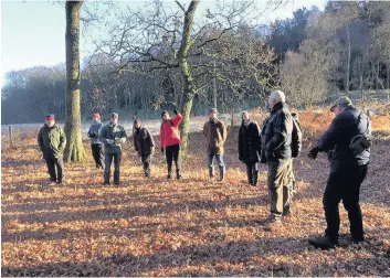  ??  ?? Consultati­on Plans for the future management of the Woodland Trust’s Kinclaven Bluebell Wood were discussed with a number of interested people recently