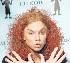  ?? ETHAN MILLER/GETTY ?? Comedian Carrot Top will perform on Dec. 2 at the Arcada Theatre in St. Charles.