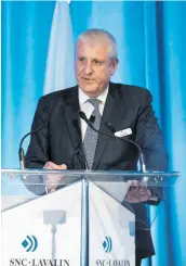  ?? PHOTO D’ARCHIVES, CHANTAL POIRIER ?? Le grand patron de Snc-lavalin, l’écossais Ian L. Edwards, lors de l’assemblée annuelle 2019 de la firme d’ingénierie.