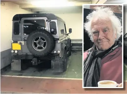  ??  ?? Roger Murray (inset) took his Landrover back to the Grosvenor car park to prove his point