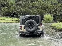  ??  ?? Cool-down for a long and dusty day - and Jeep Jamboree’s first-ever official visit to NZ.