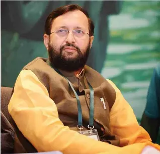  ??  ?? Prakash Javadekar, Minister of Human Resource Developmen­t