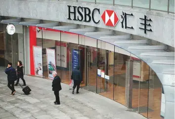  ?? Bloomberg ?? HSBC aims to help develop trade between the Middle East, North Africa and Turkey (Menat) region through China’s Belt and Road Initiative (BRI), leveraging its strong base in the UAE.