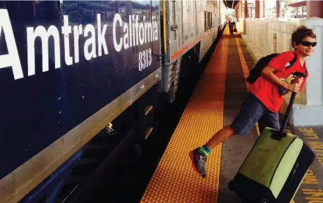  ?? MARCIA DUNN/THE ASSOCIATED PRESS ?? Nicolas Coledan, 9, in San Jose, Calif., during a cross-country trip by train from Florida to California via Chicago. The trip included five days of train travel.