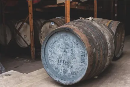  ??  ?? Above: in 2017, a cask of Macallan 1987 made £282,890. Left: the record-breaking bottle of Macallan Valerio Adami 1926