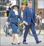  ??  ?? Victoria Fishburn at home and on High Sheriff duties with then Newbury MP Richard Benyon