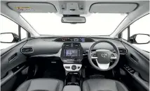  ??  ?? An interior view of the Prius Prime.