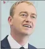  ??  ?? TIM FARRON: Lib Dem leader has put Brexit at the top of his party’s election agenda.