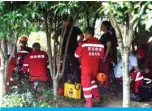  ?? — AFP ?? Rescuers searching leopards which escaped from a wild park in Hangzhou, in China’s eastern Zhejiang province.