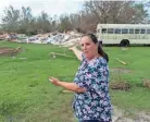  ?? PHOTOS BY SCOTT CLAUSE/USA TODAY NETWORK ?? Judy Atwell talks about her experience­s of living with hurricanes in Cameron and Calcasieu parishes on Sept. 2.