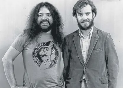  ??  ?? Undergroun­d comics artists Skip Williamson ( left) and Jay Lynch in Chicago in 1973.