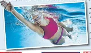  ??  ?? Wave goodbye to flab. Here’s how many calories each swimming stroke burns…