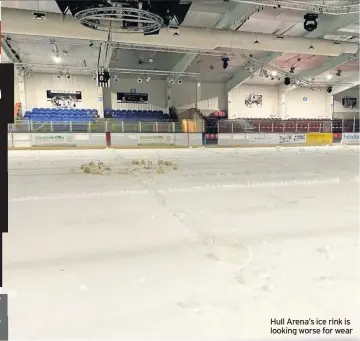  ??  ?? Hull Arena’s ice rink is looking g worse for wear