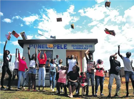  ?? Photo: Lucas Ledwaba ?? Makgatla Thepa-Lephale started the Ponelopele Library and Reading Club in the village of Dipetene to help learners improve their reading skills and promote their love for reading.