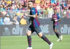  ?? FOTO: PEP MORATA ?? Paco Alcácer únicamente disputó 45 minutos en la gira ante el Milan