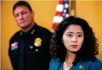  ?? Brett Coomer / Staff photograph­er ?? Harris County Judge Lina Hidalgo supported a $2.5 million proposal to add three visiting judges to tackle criminal cases.