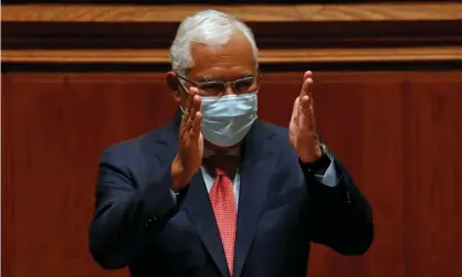  ?? ?? Portugal's PM, António Costa, at the end of the debate on the 2022 state budget draft in parliament on Wednesday. Photograph: Pedro Nunes/Reuters