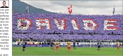  ??  ?? EMOCIÓN. El partido se paró en el minuto 13, el de su dorsal, y se desplegó un tifo en su memoria.