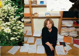  ??  ?? À gauche : Svetlana Alexievich, en forêt, près de Minsk, en Biélorussi­e, en 2000. Ci-dessus : l’écrivaine à Kaboul, en Afghanista­n, en 1988. Ci-contre : l’auteure à son domicile, à Berlin, en 2011.