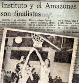  ??  ?? Recorte de época. Así graficaba La Voz el suceso de Instituto en 1979.