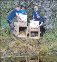  ?? Photograph: RZSS Media. ?? The beavers arrive in Knapdale.