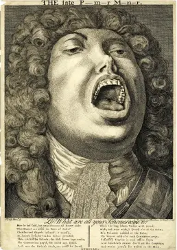  ??  ?? 2. The late P-m-r M-n-r, 1743, George Bickham the Younger, engraving on paper, 35.8 × 25.1cm. British Museum, London