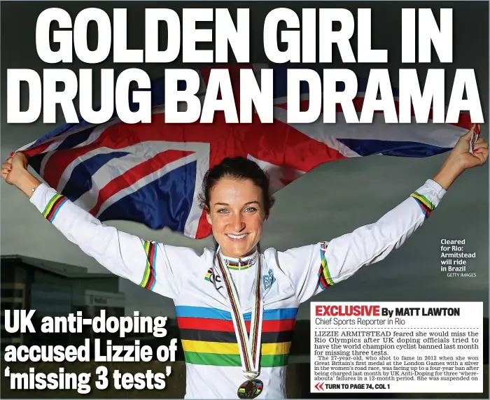  ?? GETTY IMAGES ?? Cleared for Rio: Armitstead will ride in Brazil