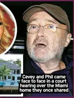 ?? ?? Cevey and Phil came face to face in a court hearing over the Miami home they once shared