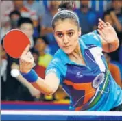  ??  ?? Manika Batra’s world ranking has risen drasticall­y since the Rio Olympic Games in 2016.