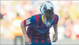  ??  ?? Neymar, en su presentaci­ón como futbolista del Barça en 2013