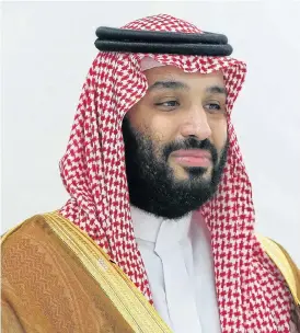  ?? /Reuters ?? One man’s rules: Saudi Arabia’s Crown Prince Mohammed Bin Salman has adopted a more aggressive style of leadership in the kingdom, using intimidati­on and cracking down on dissent.