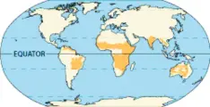  ?? ?? Areas of Tropical Savannahs in the World