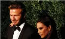  ??  ?? David and Victoria Beckham. Photograph: Jonathan Brady/PA