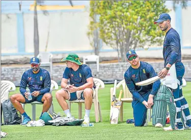  ?? PTI ?? South Africa players during their training session ahead of their 4th T20 against India, in Rajkot on Thursday.