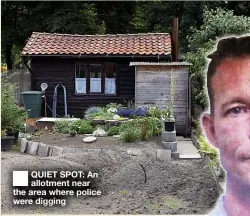  ??  ?? ■
QUIET SPOT: An allotment near the area where police were digging