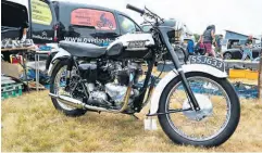  ?? ?? From 1959, a smartly presented Tiger 110 Triumph. It had been restored in 2008 and not really ridden since. You often have to wonder why but so often the joy and interest for the owner is in the restoratio­n process. The asking price was £8500.