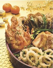  ??  ?? BOUNTIFUL TREASURES The chefs at Singapore Marriott Tang Plaza Hotel are all set to spoil you with tantalisin­g spring menus, irrresisti­ble buffets and sweet treats for your reunion dinners