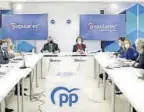  ??  ?? Reunión del grupo parlamenta­rio del PP.