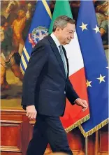  ?? ?? Palazzo Chigi Il premier Mario Draghi, 74 anni