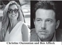  ??  ?? Christine Ouzounian and Ben Affleck