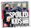  ??  ?? Jose’s blast on Saturday’s back page