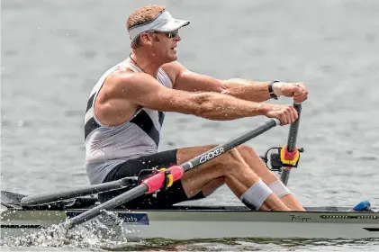  ?? PHOTO: ROWING NZ ?? Mahe Drysdale finished fifth in the premier men’s single scull final at the New Zealand rowing champs at Lake Karapiro.