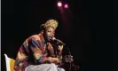  ??  ?? MC Solaar performing in Paris in 1991. Photograph: Garcia/Gamma-Rapho/Getty